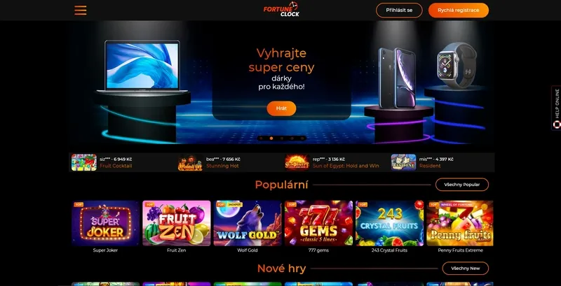Fortune Clock Casino Domovská stránka