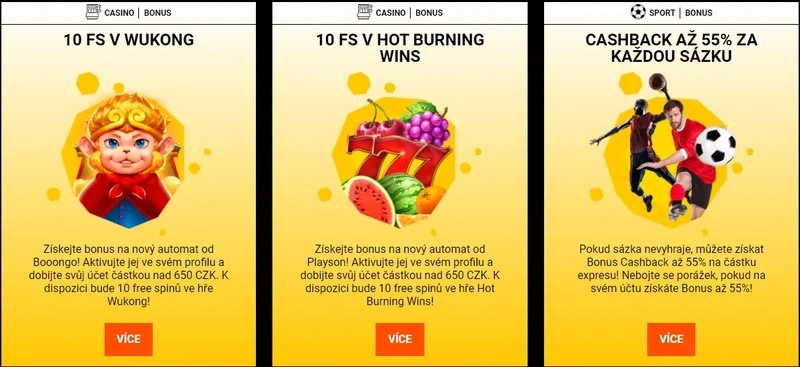 Další bonusy a propagační akce na Spinamba Casino