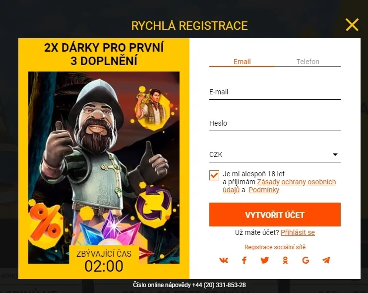 Spinamba Casino zaregistrovat stránku