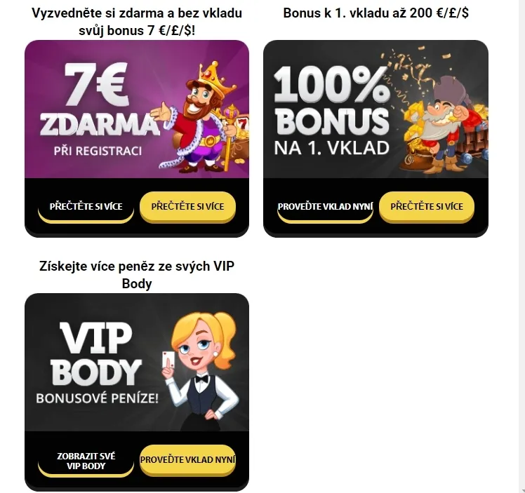 Všechny kasinové bonusy a propagace Winorama 