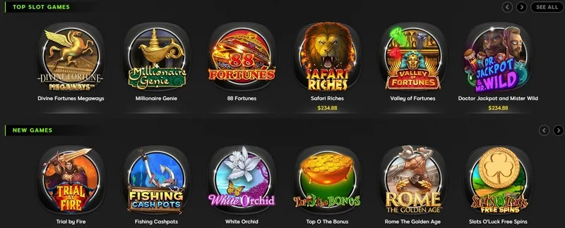 Oblíbené hry a sloty u 888 casino