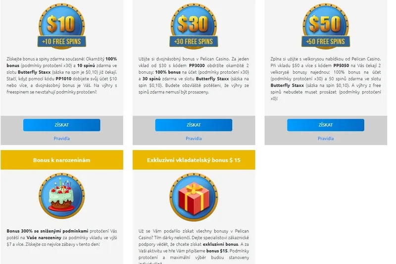 Roztočení zdarma v Pelican Casino