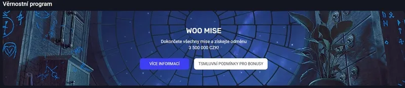 Další bonusy a propagační akce na Woocasino