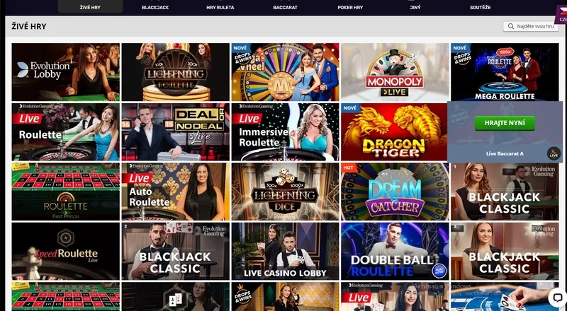 Hry s živým krupiérem poker, blackjack, ruleta v kasinu Playamo