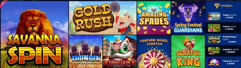 Oblíbené hry a sloty v kasinu Winspark