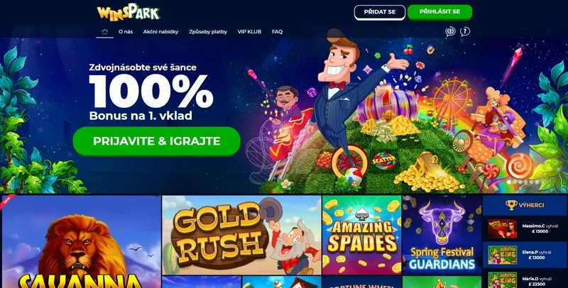 Domovská stránka kasina Winspark