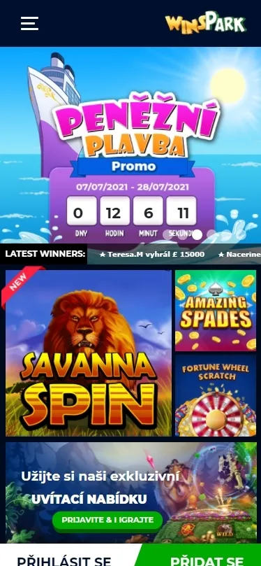 Mobilní kasino Winspark