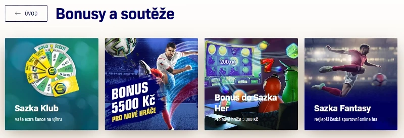 Bonusy a soutěže v Sazka Hry