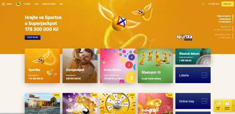 Oficiální webové stránky kasina Sazka