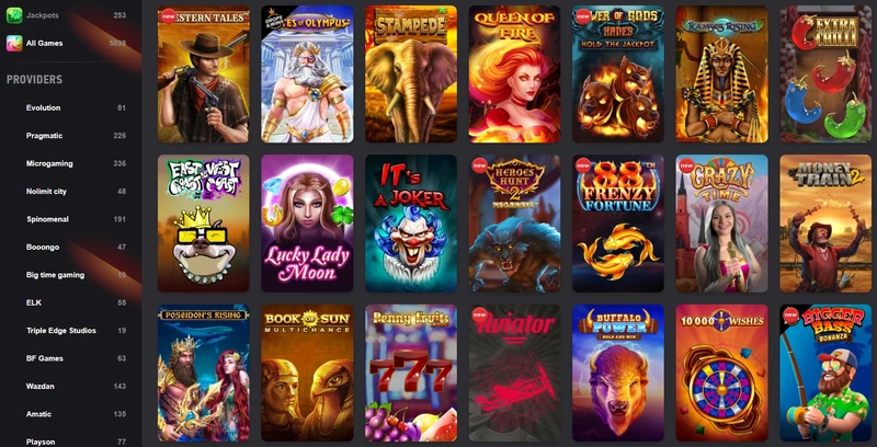 Hazardní hry v lobby kasina FEZbet