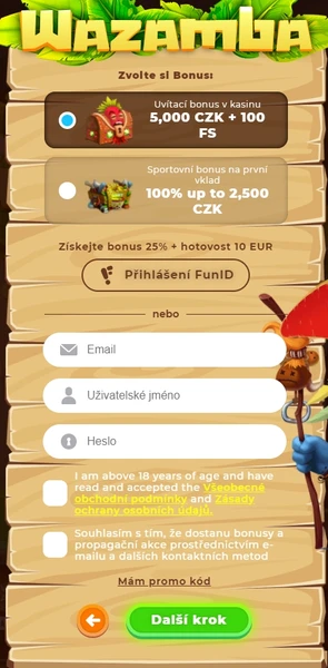 Wazamba casino registrace