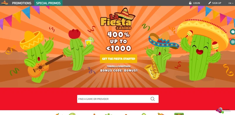 Přehled oficiálních webových stránek La fiesta casino