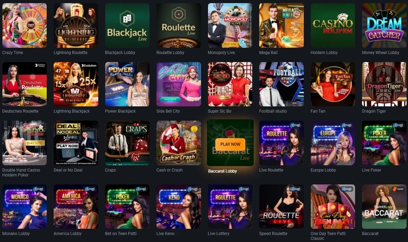 Hry s živým krupiérem v GGBet