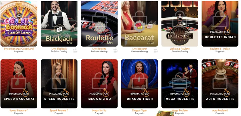 Hry s živým krupiérem v Casimba