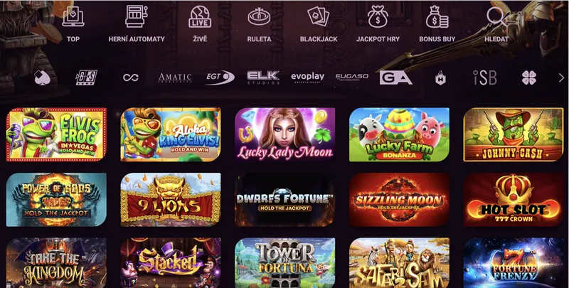 Casino Casinonic Lobby Hazardní hry