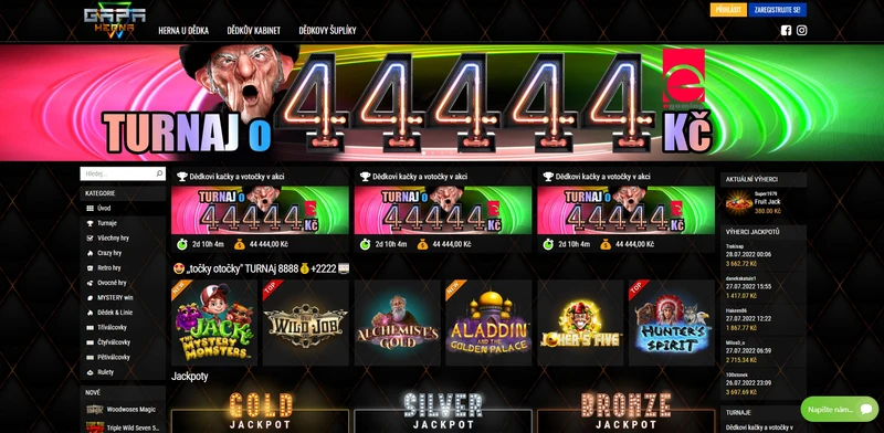 Přehled oficiálních stránek Gapa herna