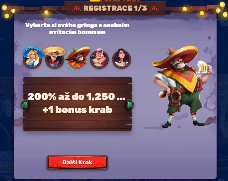 Registrace na webových stránkách kasina a ověření účtu v 5Gringos Casino