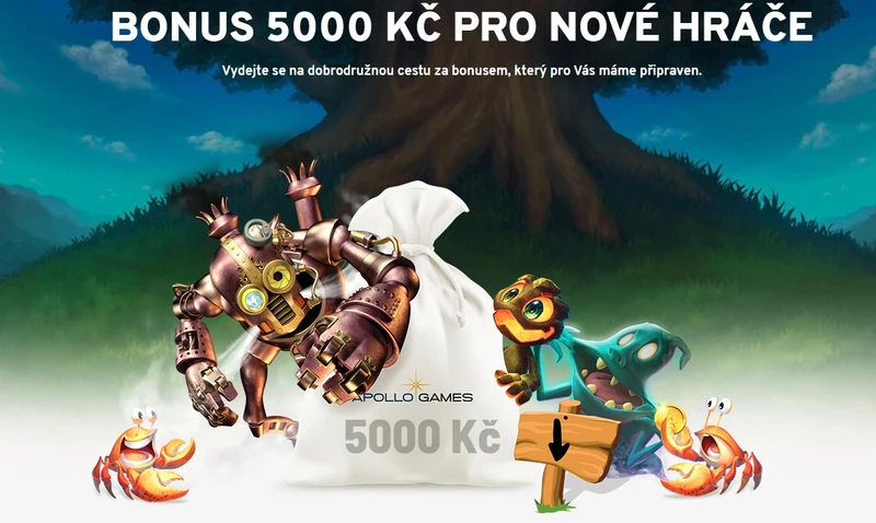 Bonusy Apollo Games Casino - 100% do 5 000 Kč
