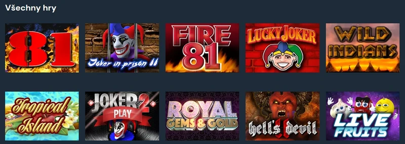 Hazardní hry ve vstupní hale Vsaď A Hrej Casino