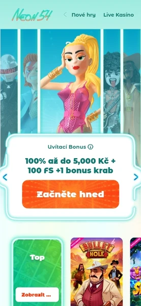 Mobile Verze v Neon54