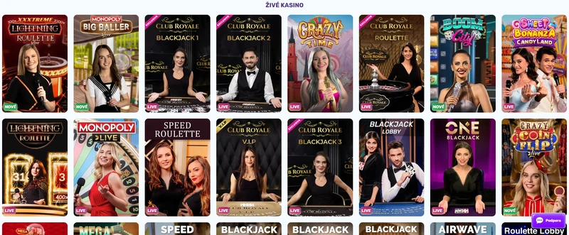 Živé hry v Slotspalace