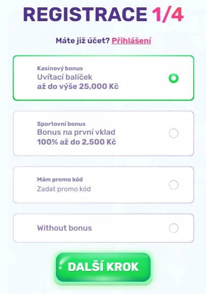 Registrace a soukromá kancelář Slotspalace Casino