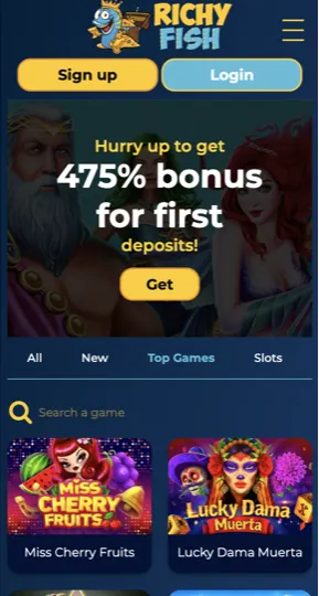 Mobilní verze a aplikace Richy Fish