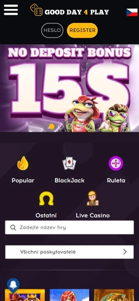 Mobilní verze v Goodday4play Casino