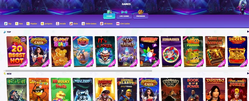 Hazardní hry v SG Casino