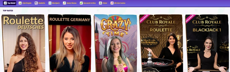 Živé casino v Casombie