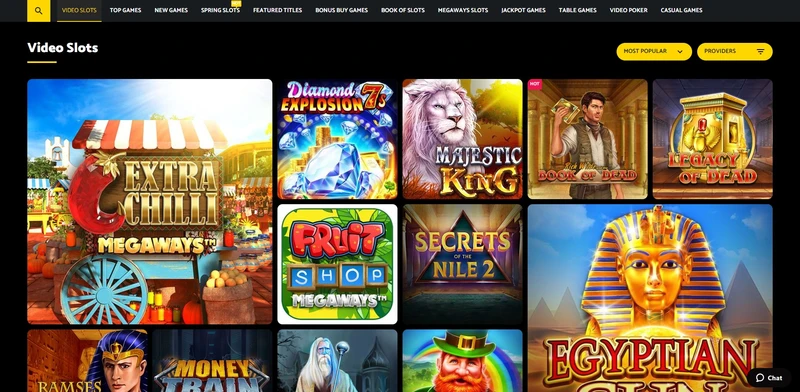 Palmslots hazardní hry v Palmslots casino