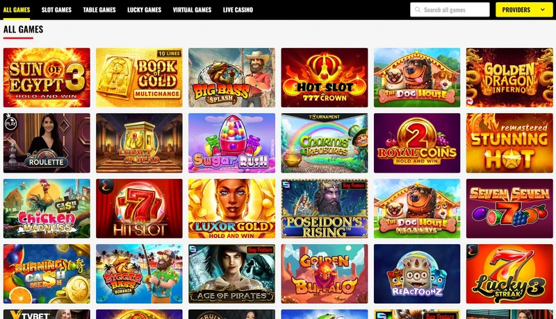 Hazardní hry v 21bets Casino