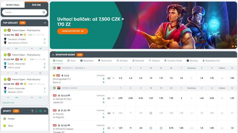 Sportovní sázky v Ivibet casino