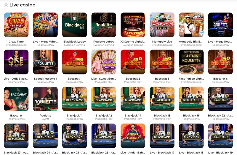 Verde casino - Živé kasino