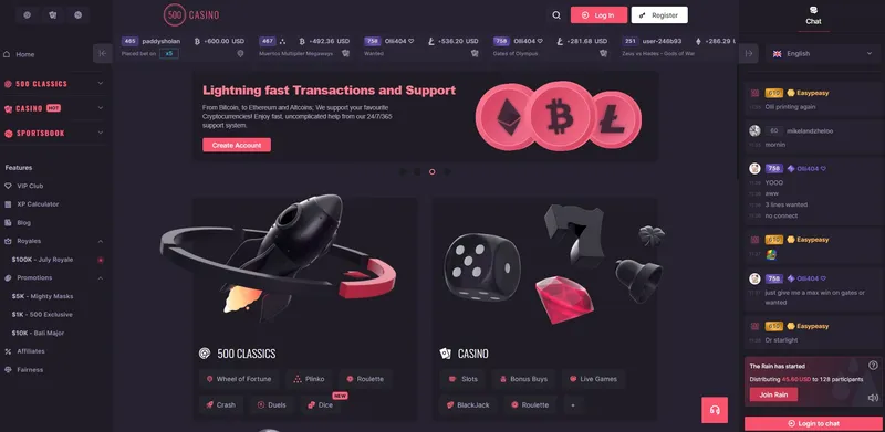 500 Casino - Oficiálních stránek