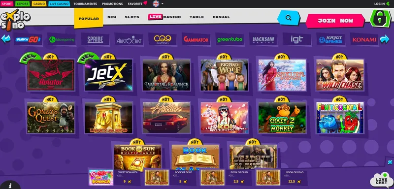 Explosino - popular games