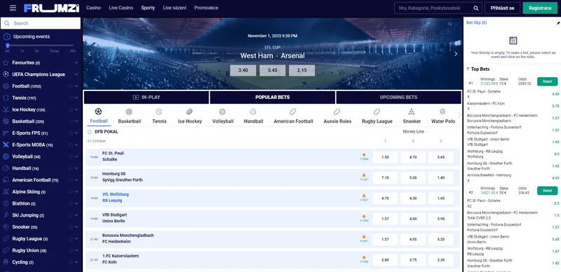 Vítejte v sekci Live Casino - Frumzi Casino