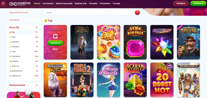 Výherní automaty » Casino Infinity