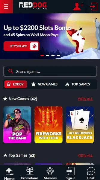 Mobile Casino Red Dog