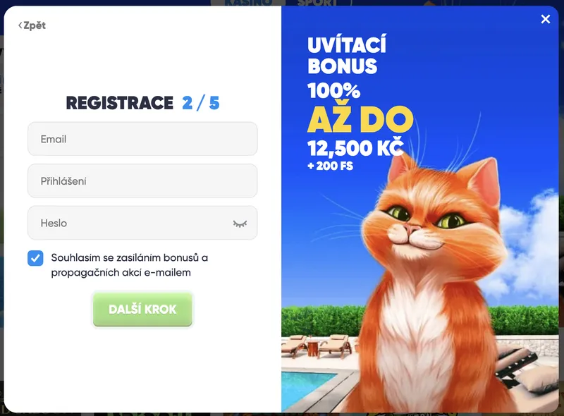 Cazimbo - registrace