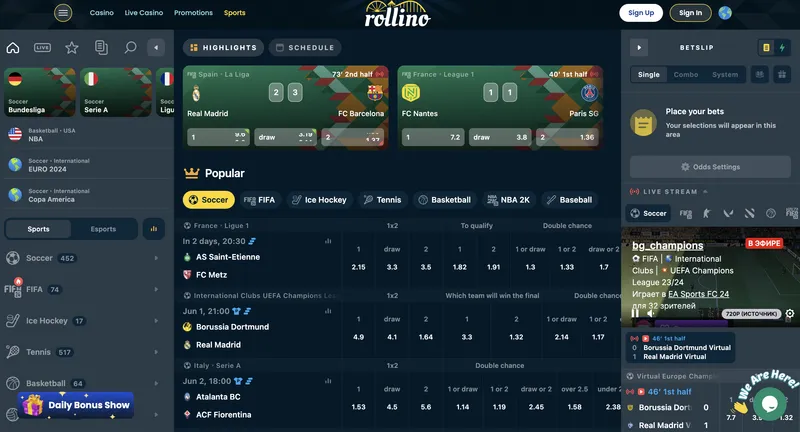 Rollino Casino - sazeny