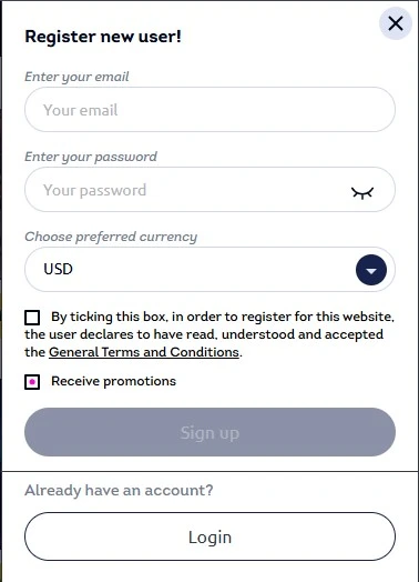 Registrace a přihlášení do Hotline Casino
