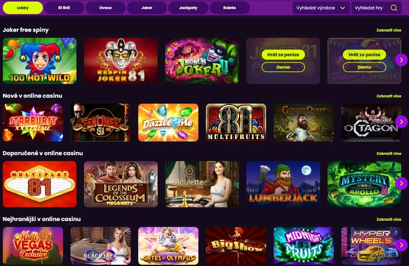 Hazardní hry Kingsbet Casino