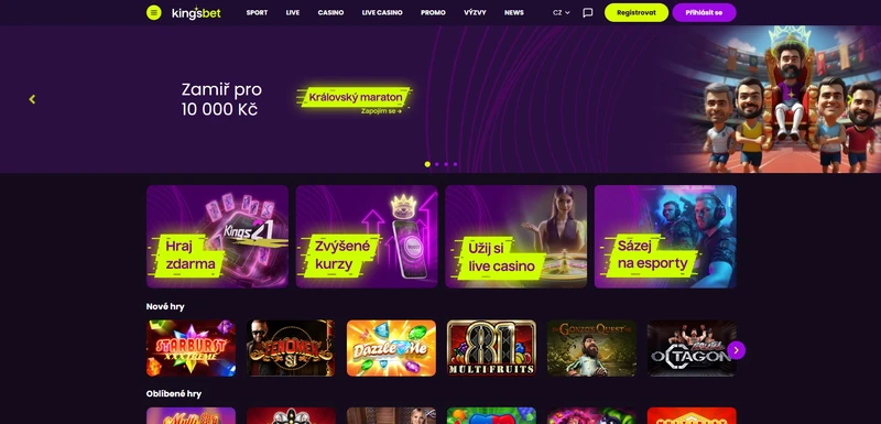 Přehled oficiálních stránek Kingsbet Casino