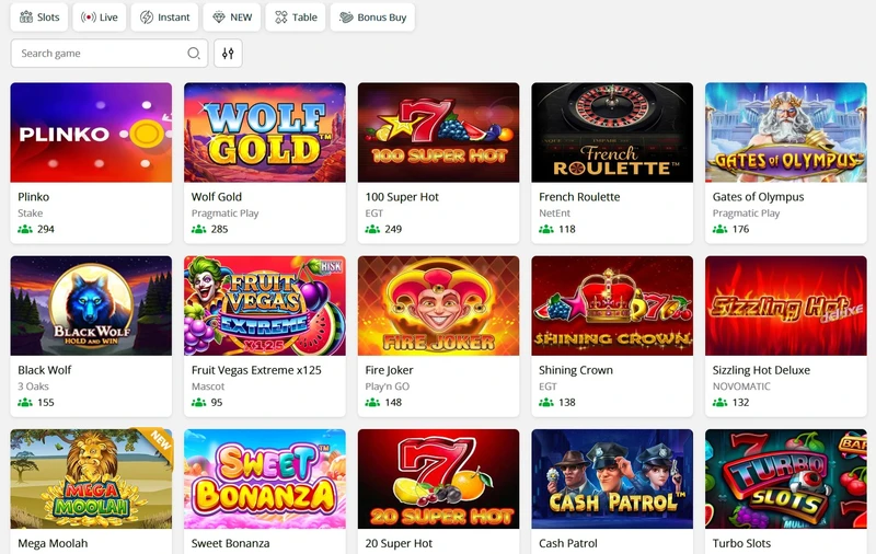 Hazardní hry Slot7 Casino