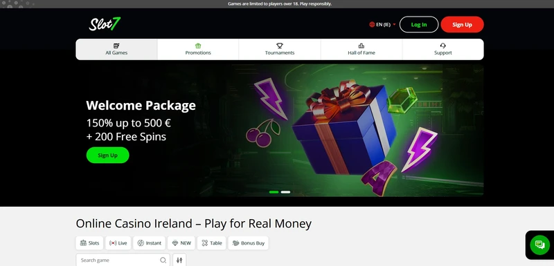 Přehled oficiálních stránek Slot7 Casino