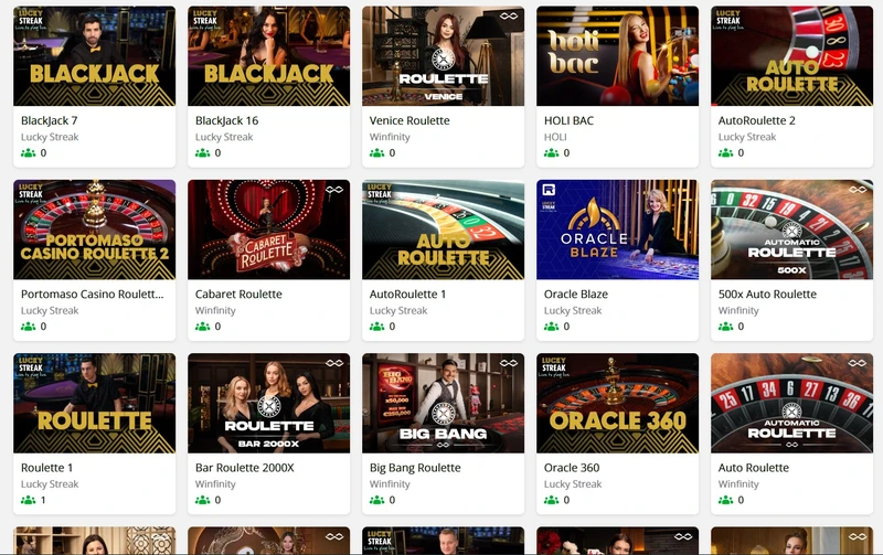 Živé casino v Slot7 Casino